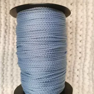 Hekletråd/macramecord 3 mm farge 235 himmel blå blank