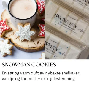 Snowman Cookie - Duftvoks som dufter deilige julekaker