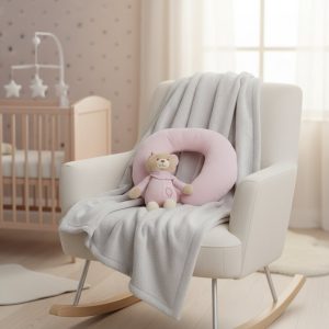 Lulu Rose nakkepute med bamse 20 x 24 cm
