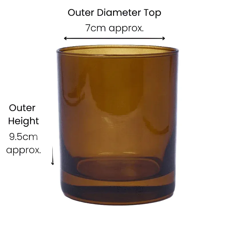 Amber 30cl glass til lysstøping - Image 5