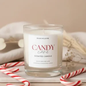 Candy Cane - Duftlys med lukt av polkagris 220g