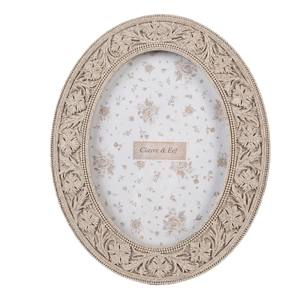 Oval Beige Fotoramme 10x15 cm | Klassisk Bilderamme - Image 2