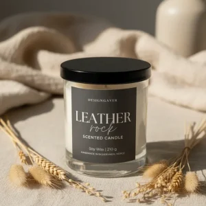 Leather Rock - Duftlys 210g - Kun 1 igjen. Utgår.