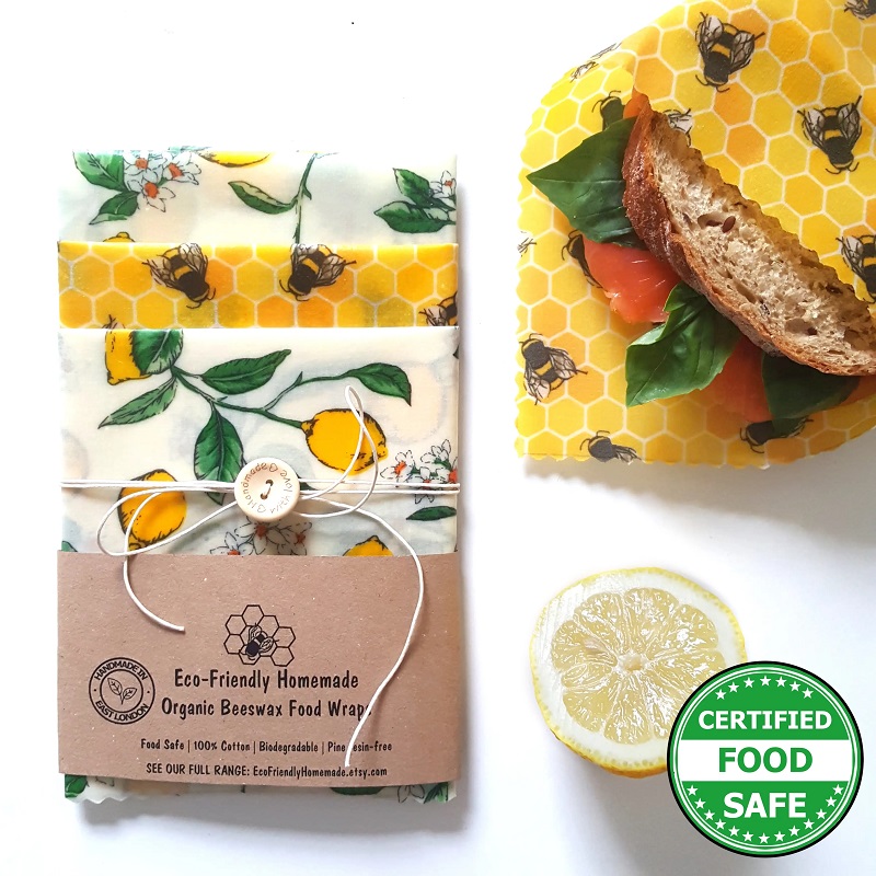 Bivokspapir x 3 | Sandwich Set | Lemony Bees - Image 2