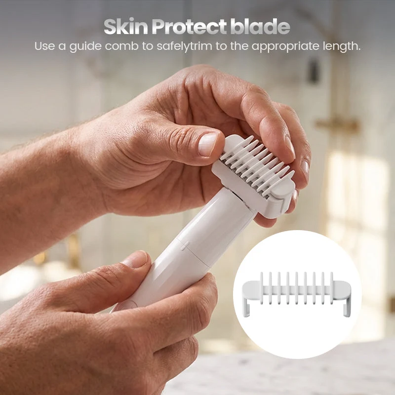 ⚡ Vanntett elektrisk barbermaskin med dobbelthode for kroppen – total barbering, også under dusjen! 💧🪒 - Image 4