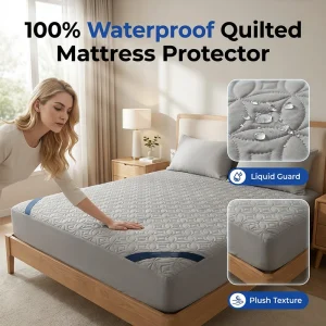 🛏️ 50% RABATT! Vattert Vanntett Madrassbeskytter – Beskytter Mot Søl & Flekker! ✨ Myk & Pustende – Perfekt for En God Natts Søvn. 🔒 Dyb Lomme – Sitter Godt På Plass. Kjøp 3 for 10% Ekstra Rabatt! 🏠