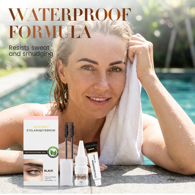 👁️ Profesjonelt Fargesett for Vipper & Bryn – Holder i 45–60 Dager! ✨ Vanntett & Smudgesikker – Perfekt for Hverdag & Trening. 🎨 3 Naturlige Nyanser – Dekker Grå Hår & Gir Et Ungdommelig Utseende. - Image 5