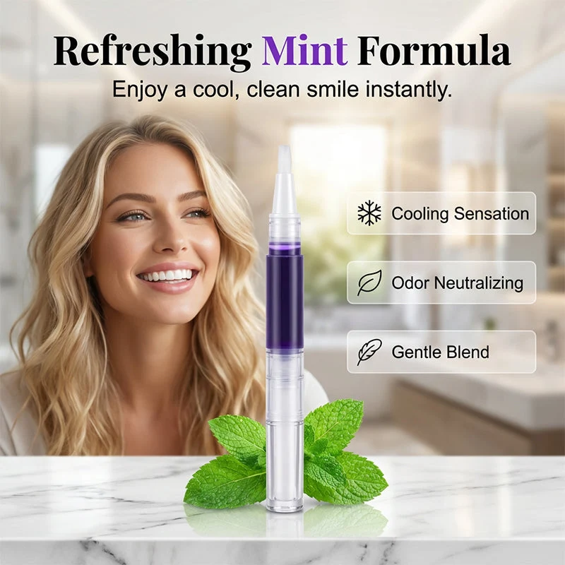 🦷 Bærbar Tannblekingspenn Påfyll – 3-pakning med Lilla Fargekorrigerende Serum! ✨ Myk Børstespiss – Gir Strålende Smil Overalt. 💜 Nøytraliserer Gule Toner – Kjøp 3 for 10% Ekstra Rabatt! 🌟 - Image 5